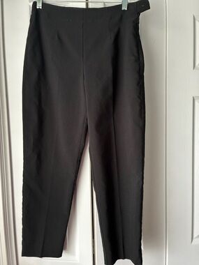 Black Women's Tailored Straight-Leg Pants